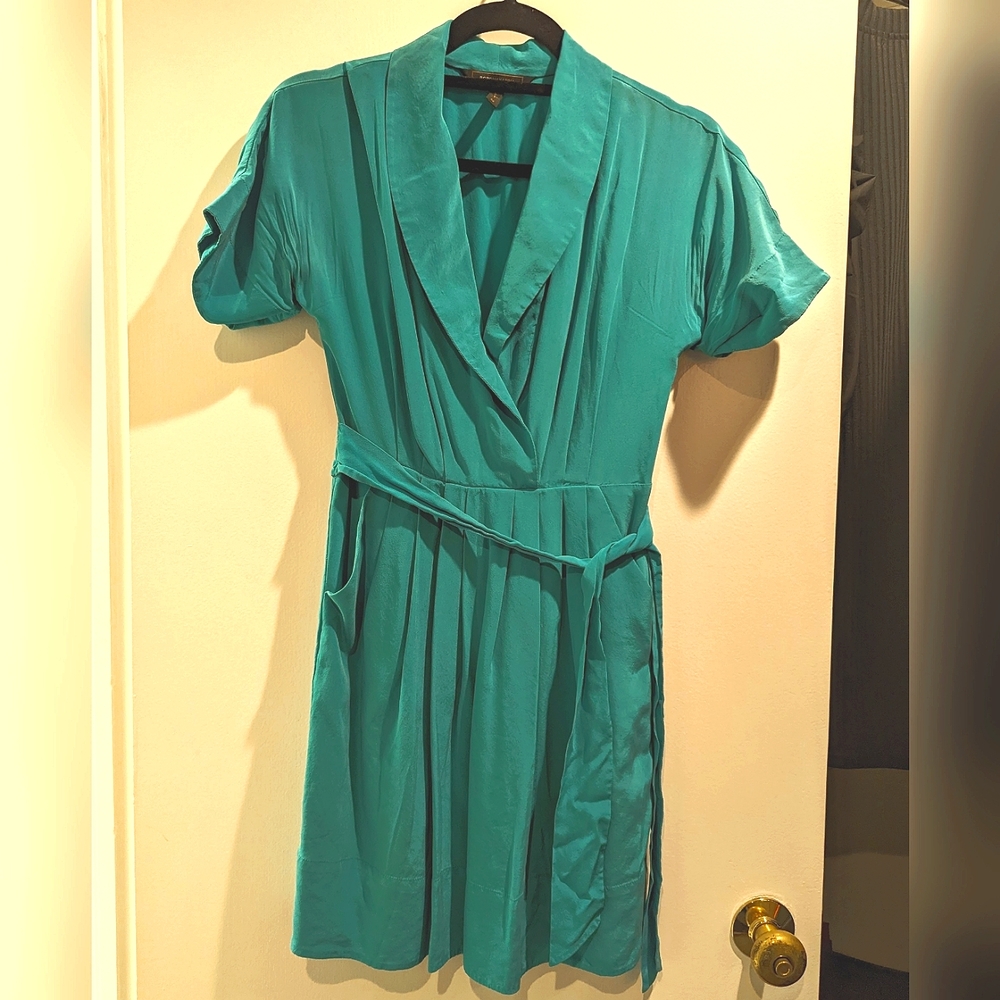 Real silk teal dress by BCBG - Size 2